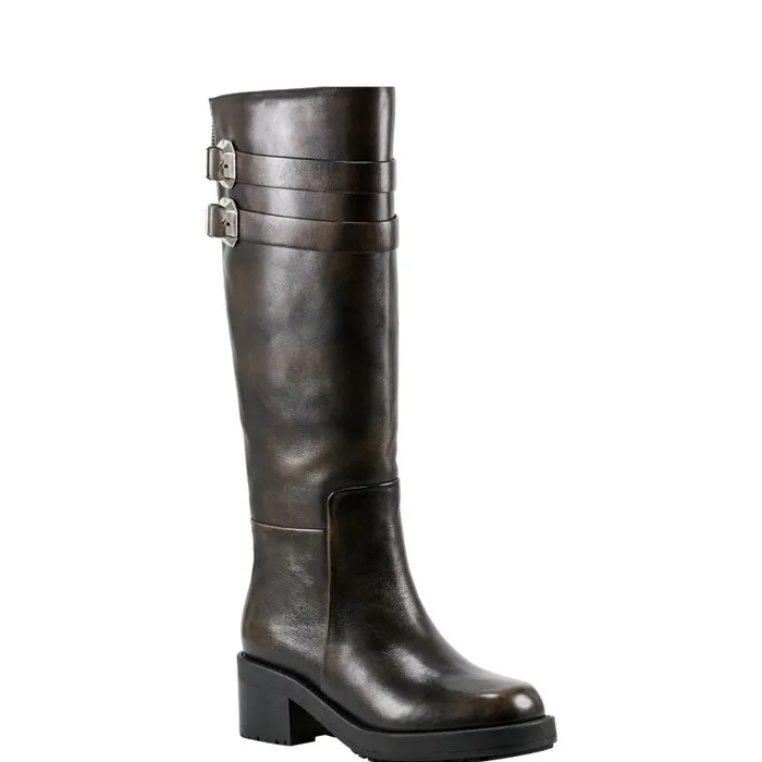 Women Marc Fisher Casual Boots Dariya Casual Boot Dark Brown Leather