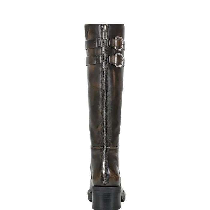 Women Marc Fisher Casual Boots Dariya Casual Boot Dark Brown Leather