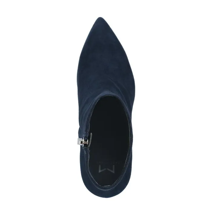 Women Marc Fisher Casual Boots Jarli Pointy Ankle Bootie Navy Suede