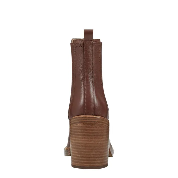 Women Marc Fisher Dress Boots Halida Tailored Bootie Dark Natural