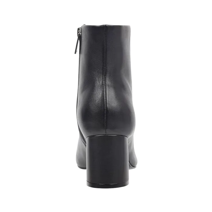 Women Marc Fisher Dress Boots Jarli Pointy Ankle Bootie Black Leather