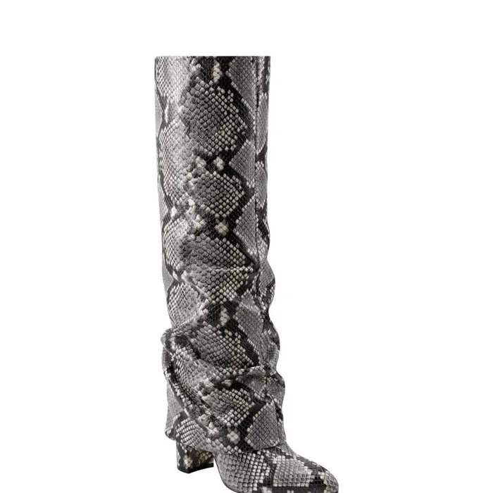 Women Marc Fisher Dress Boots Lalita Foldover Dress Boot Snake Print