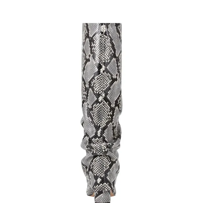 Women Marc Fisher Dress Boots Lalita Foldover Dress Boot Snake Print