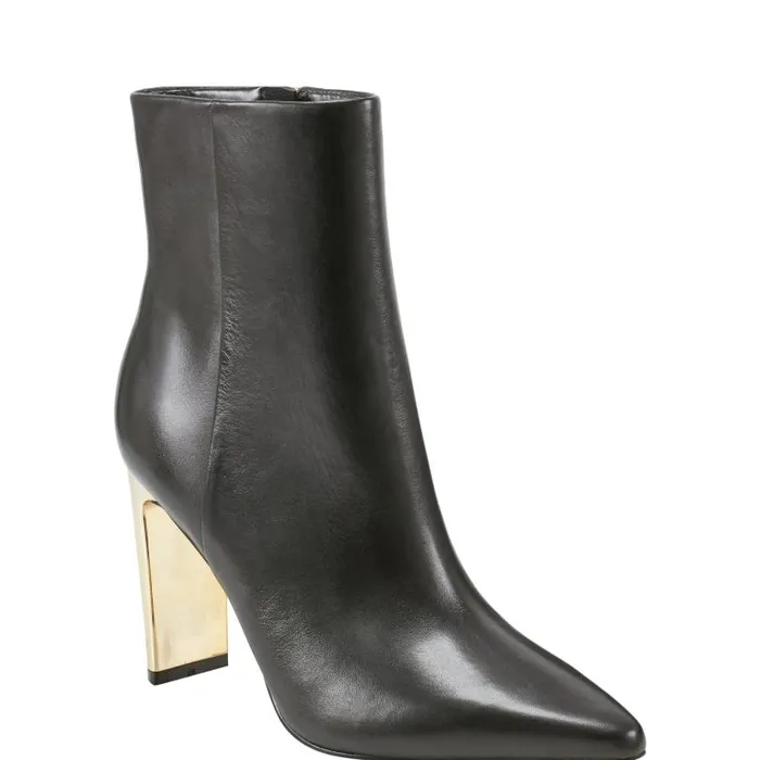 Women Marc Fisher Dress Boots Talyna Dress Bootie Black Leather
