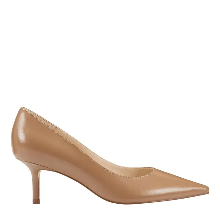 Women Marc Fisher Heels and Pumps Alola Pump Medium Natural Leather