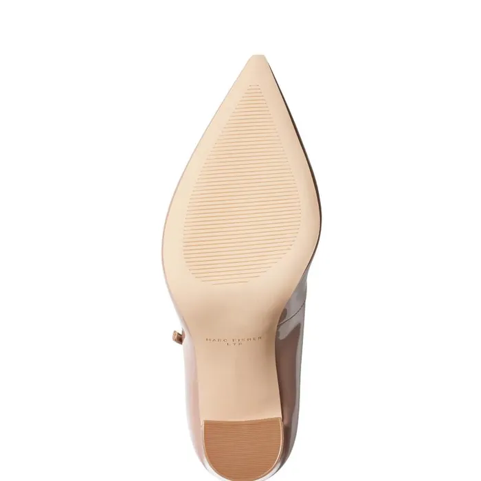 Women Marc Fisher Heels and Pumps Artie Mary Jane Pump Natural Patent Leather