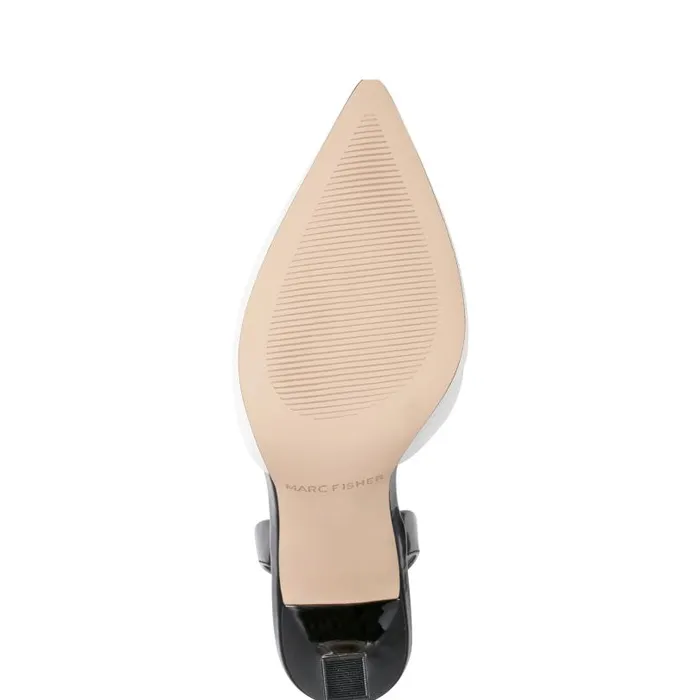 Women Marc Fisher Heels and Pumps Hadya Slingback Pump Whiteblack