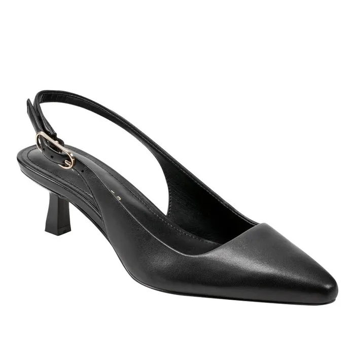 Women Marc Fisher Heels and Pumps Kory Slingback Pump Black Leather