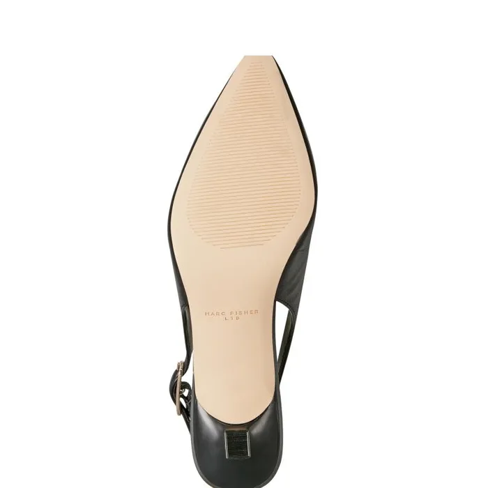 Women Marc Fisher Heels and Pumps Kory Slingback Pump Black Leather