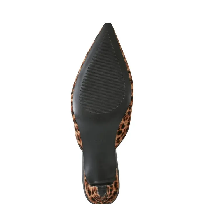 Women Marc Fisher Heels and Pumps Rosaly Heeled Mule Leopard