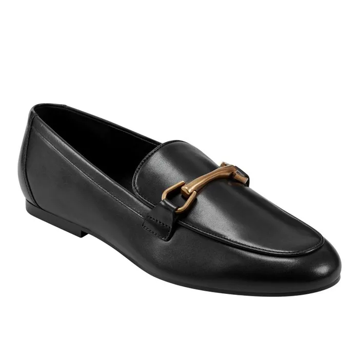 Women Marc Fisher Loafers and Flats Bleek Loafer Black Leather