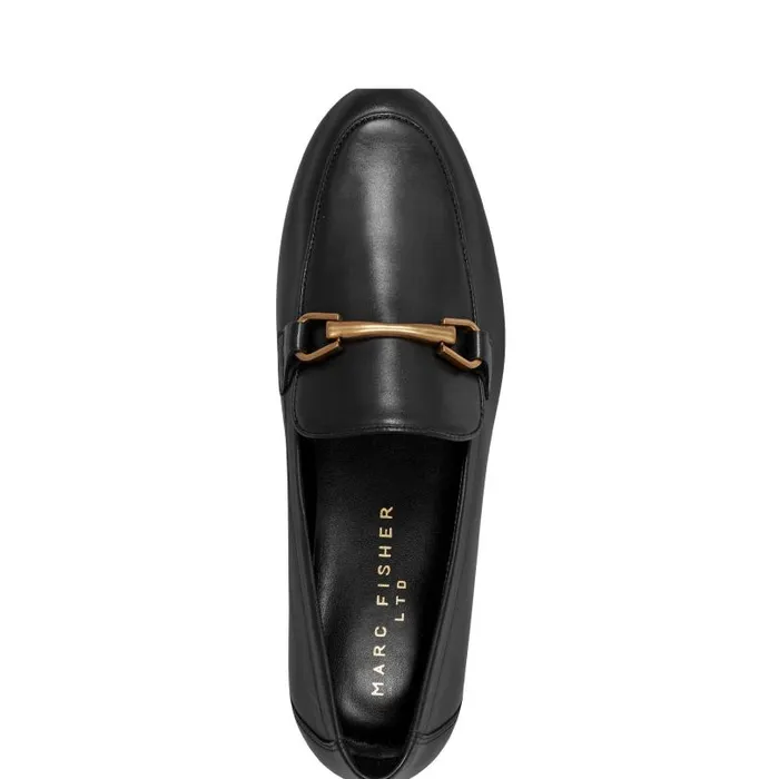 Women Marc Fisher Loafers and Flats Bleek Loafer Black Leather