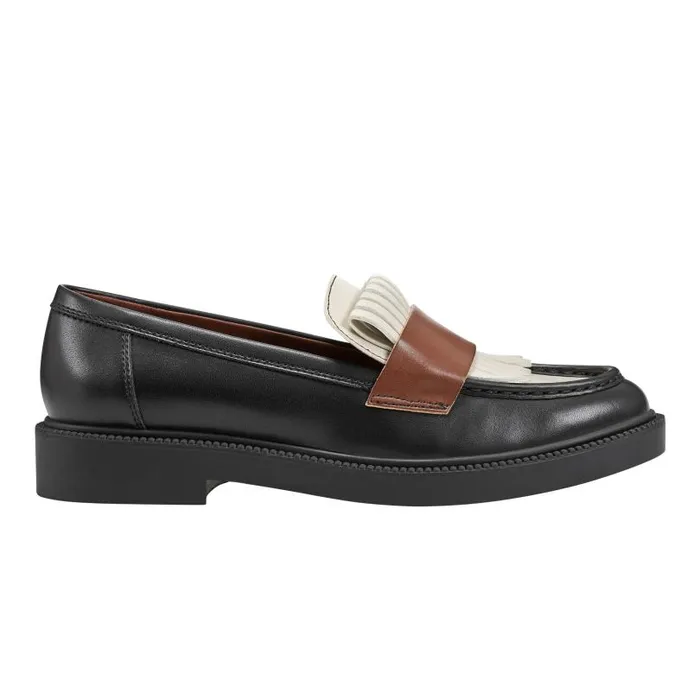 Women Marc Fisher Loafers and Flats Calixy Loafer Blackcreambrown