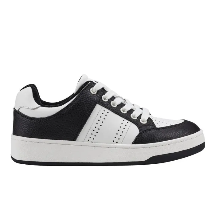 Women Marc Fisher Loafers and Flats Flynnt Laceup Sneaker Whiteblack
