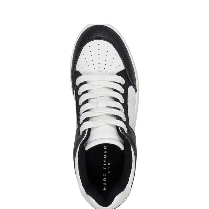Women Marc Fisher Loafers and Flats Flynnt Laceup Sneaker Whiteblack