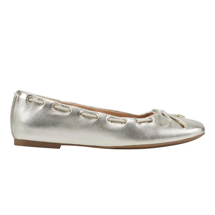 Women Marc Fisher Loafers and Flats Letizia SlipOn Casual Flat Platino