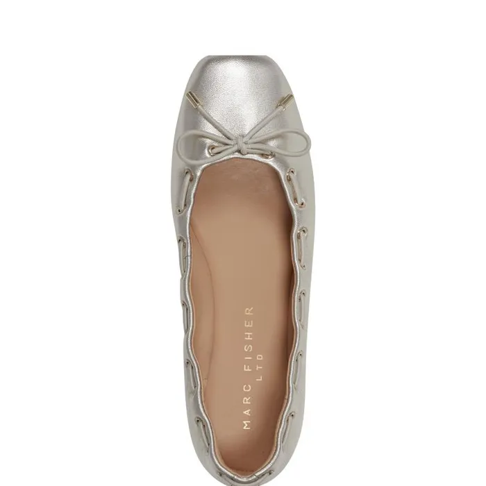 Women Marc Fisher Loafers and Flats Letizia SlipOn Casual Flat Platino