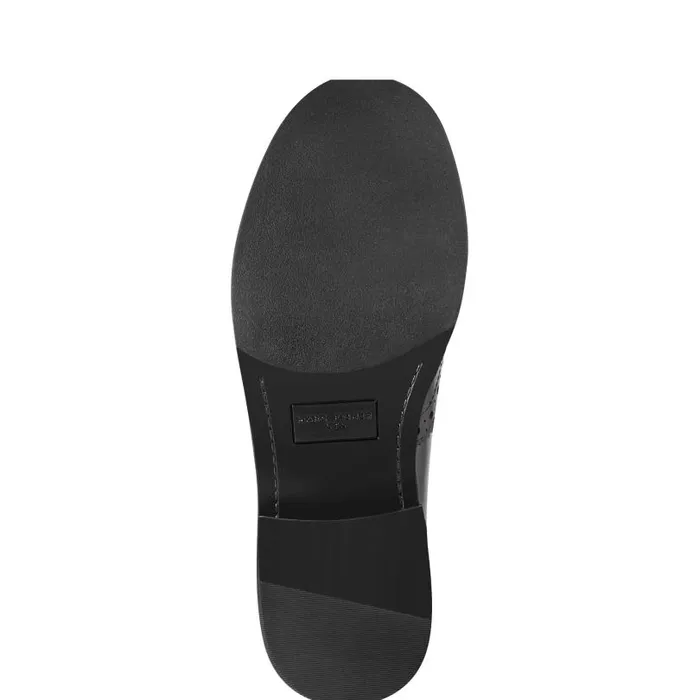 Women Marc Fisher Loafers and Flats Parker Monkstrap Oxford Black Leather