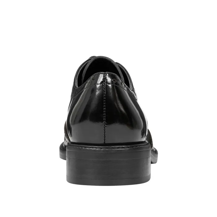 Women Marc Fisher Loafers and Flats Perrie LaceUp Oxford Black Leather