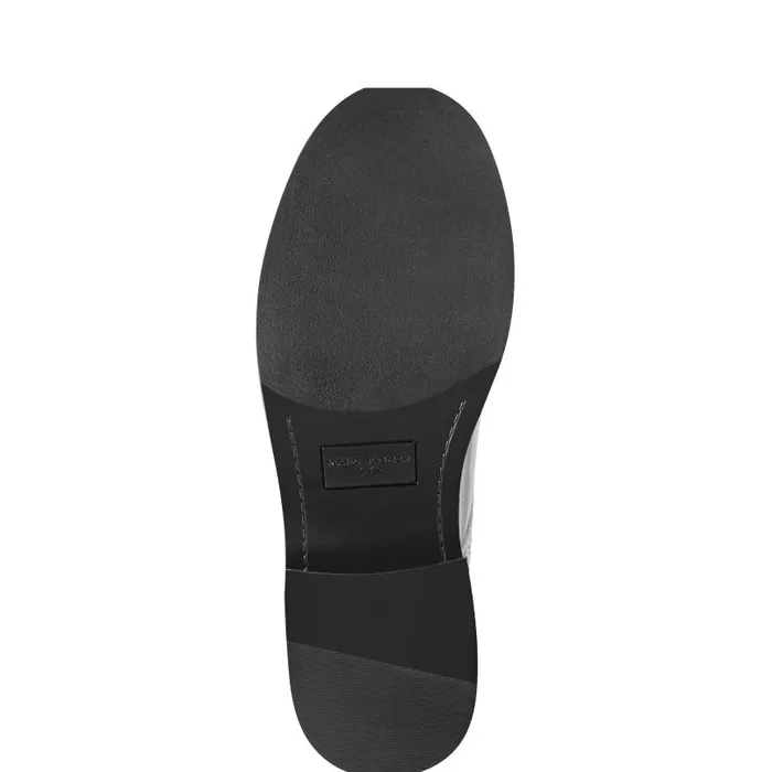 Women Marc Fisher Loafers and Flats Perrie LaceUp Oxford Silver Leather