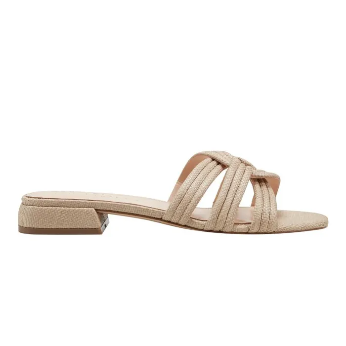 Women Marc Fisher Mules and Slides Casara Slide Sandal Natural
