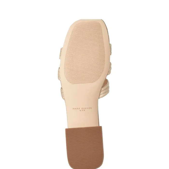 Women Marc Fisher Mules and Slides Casara Slide Sandal Natural
