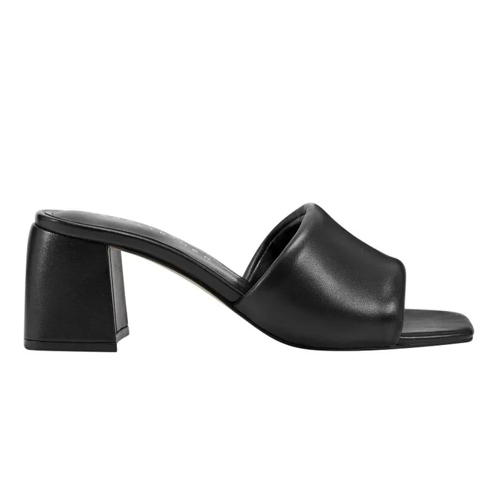 Women Marc Fisher Mules and Slides Nombra Block Heel Slide Sandal Black