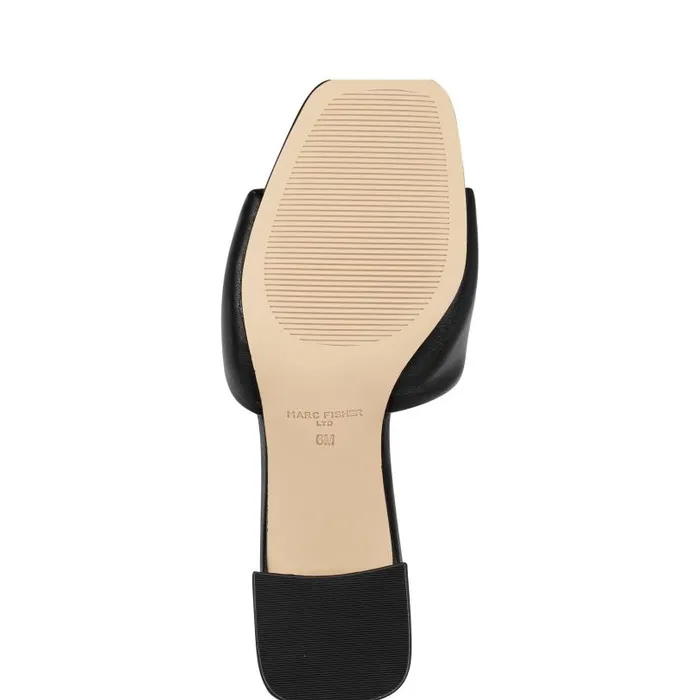 Women Marc Fisher Mules and Slides Nombra Block Heel Slide Sandal Black