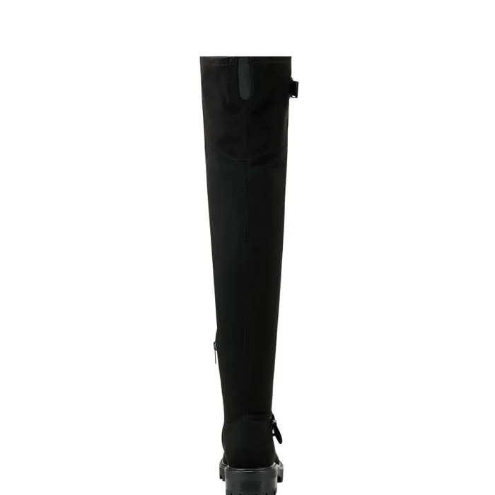 Women Marc Fisher OTK Boots Ganven Lug Sole Over The Knee Boot Black