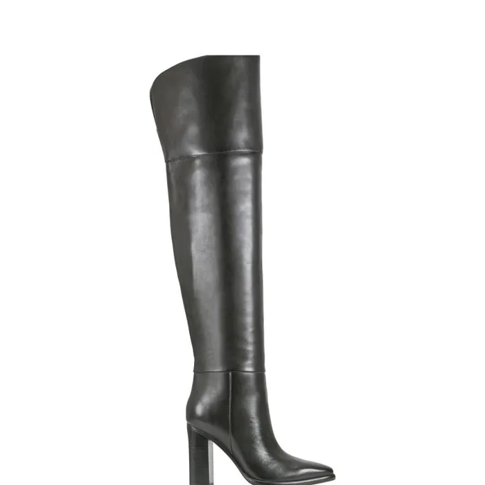 Women Marc Fisher OTK Boots Lasli Over The Knee Boot Black Leather