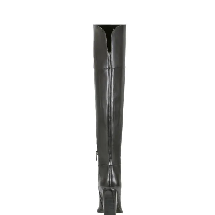 Women Marc Fisher OTK Boots Lasli Over The Knee Boot Black Leather