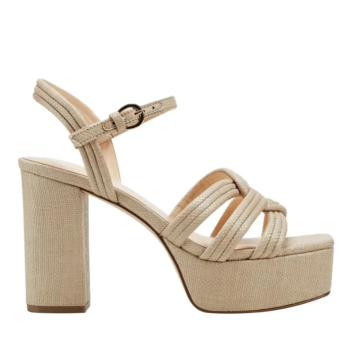 Women Marc Fisher Sandals Cairo Platform Sandal Medium Natural