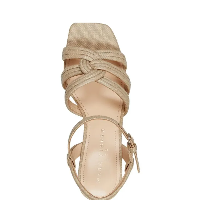 Women Marc Fisher Sandals Cairo Platform Sandal Medium Natural