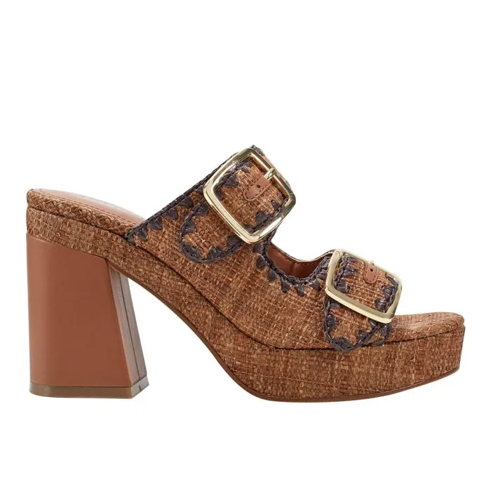 Women Marc Fisher Sandals Dalen Platform Sandal Brown