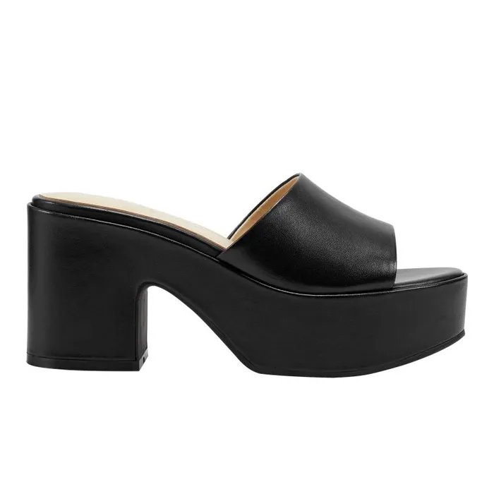Women Marc Fisher Sandals Forina Platform Slide Sandal Black
