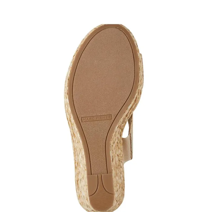 Women Marc Fisher Sandals Kalisha Espadrille Wedge Sandal Light Natural