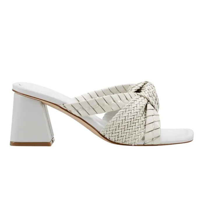 Women Marc Fisher Sandals Macki Block Heel Sandal Chic Cream