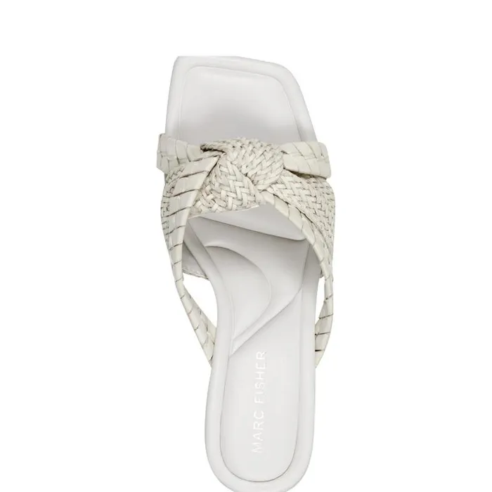 Women Marc Fisher Sandals Macki Block Heel Sandal Chic Cream