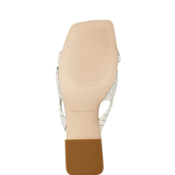 Women Marc Fisher Sandals Macki Block Heel Sandal Chic Cream