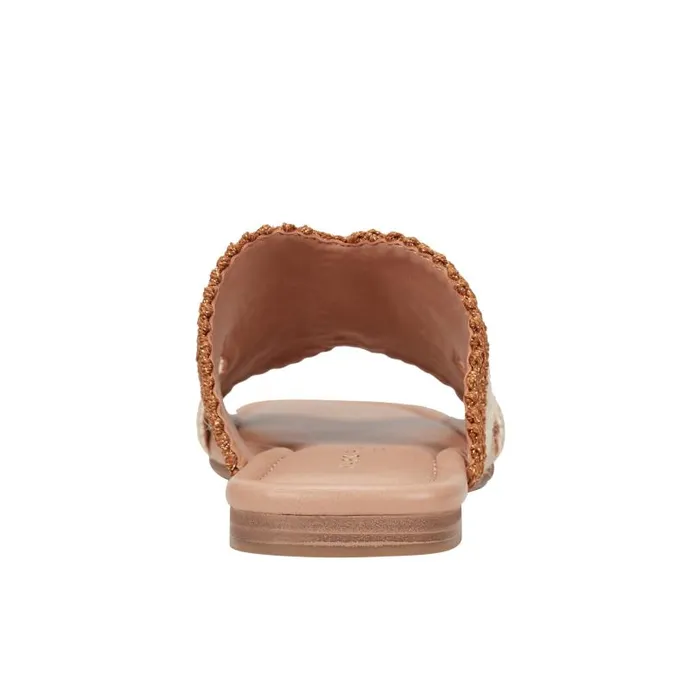 Women Marc Fisher Sandals Nashie Flat Sandal Light Natural Raffia