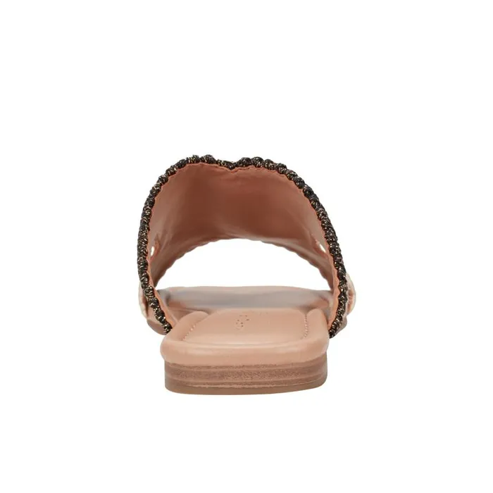 Women Marc Fisher Sandals Nashie Flat Sandal Natural Raffia