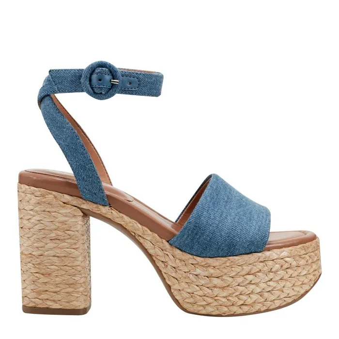 Women Marc Fisher Sandals Palyca Platform Espadrille Sandal Denim