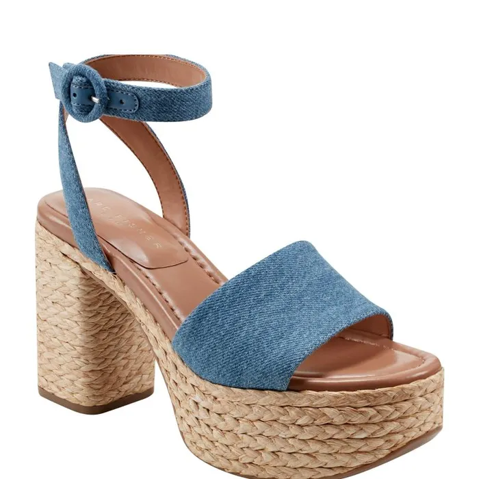 Women Marc Fisher Sandals Palyca Platform Espadrille Sandal Denim