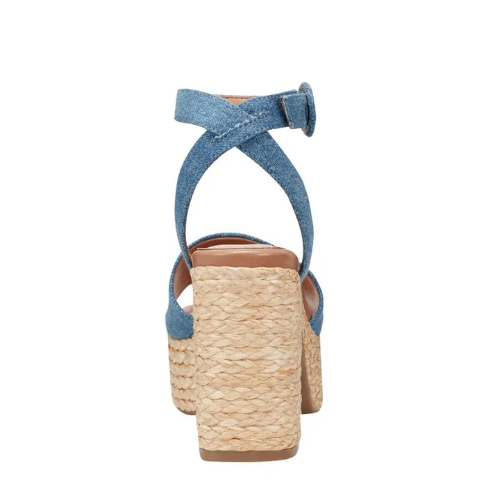 Women Marc Fisher Sandals Palyca Platform Espadrille Sandal Denim