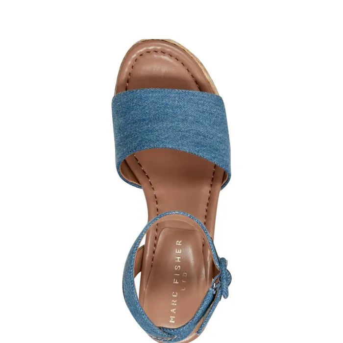 Women Marc Fisher Sandals Palyca Platform Espadrille Sandal Denim