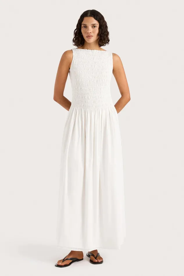 Women Margot Maxi Dress White Faithfull The Brand Dresses