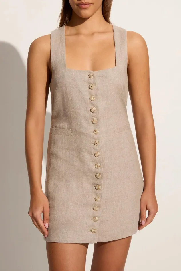 Women Marinia Mini Dress Natural Faithfull The Brand Dresses Women Marinia Mini Dress Natural Faithfull The Brand Dresses