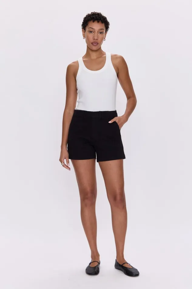 Women Marissa High Rise Utility Short 8211 Noir Pistola Denim Shorts