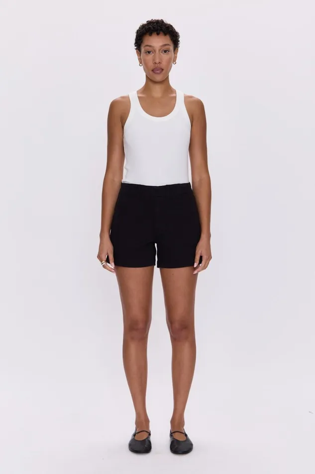 Women Marissa High Rise Utility Short 8211 Noir Pistola Denim Shorts