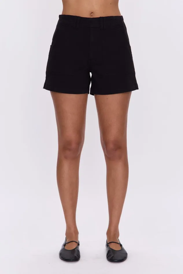 Women Marissa High Rise Utility Short 8211 Noir Pistola Denim Shorts